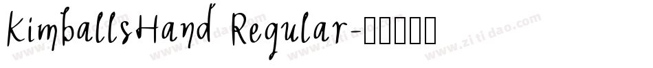 KimballsHand Regular字体转换